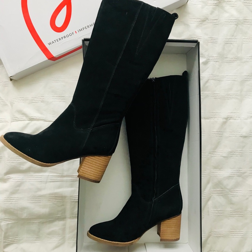 NEW Blondo Black Waterproof Suede Boots 8